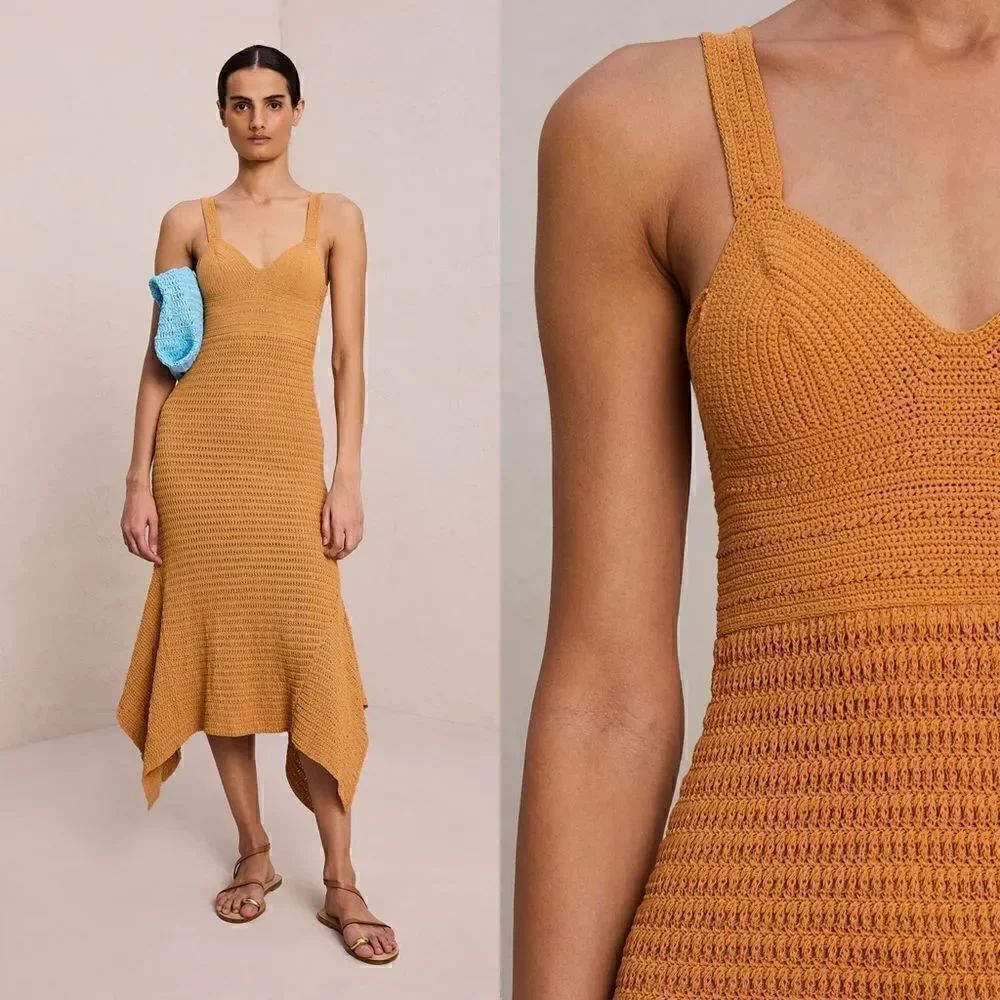 NEW A.L.C Emeline Crotchet Midi Dress